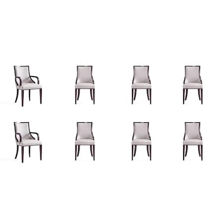 Manhattan Comfort Traditional 8-Piece Dining Chair and Armchairs for Dining Use 6-DC048-LG